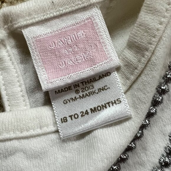 Janie and Jack Darling Sophistication Girls Tweed Rosette Top 18-24 Months - Picture 4 of 5